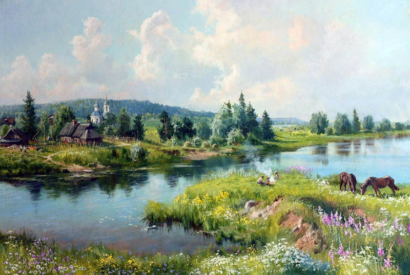 Wladimir Żdanow-Piekny dzien - natura, ziwopis, pejzaz - оригинал