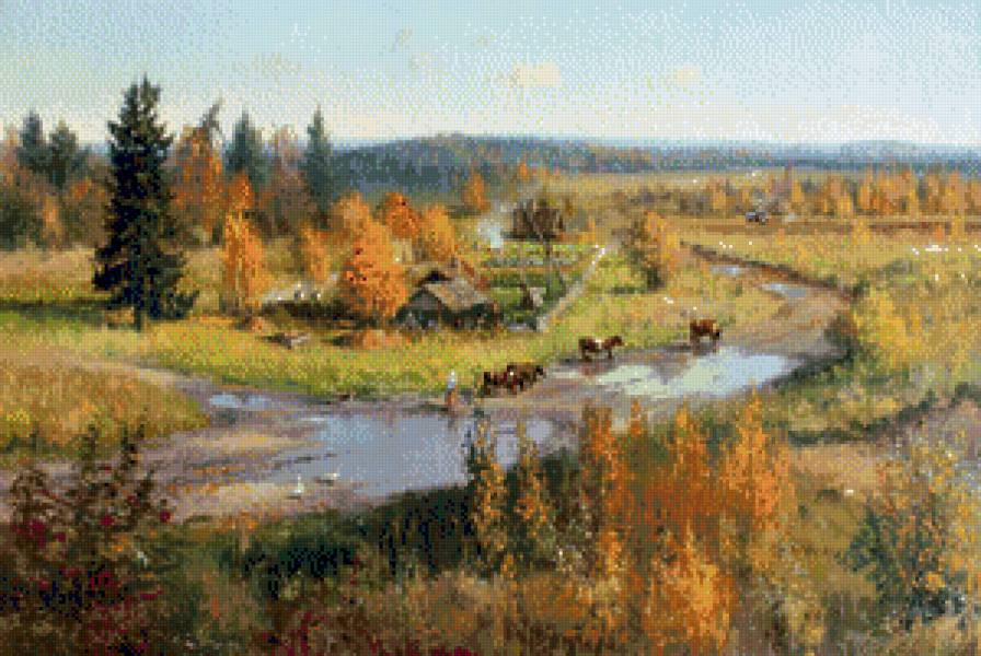 Wladimir Żdanow-Zlota jesien - pejzaz, natura, ziwopis - предпросмотр