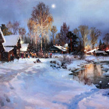 Схема вышивки «Wladimir Żdanow-Wieczor niedzielny»