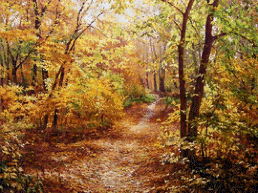 Gennadij Kiriczenko-Jesien - jesien, ziwopis, las - предпросмотр