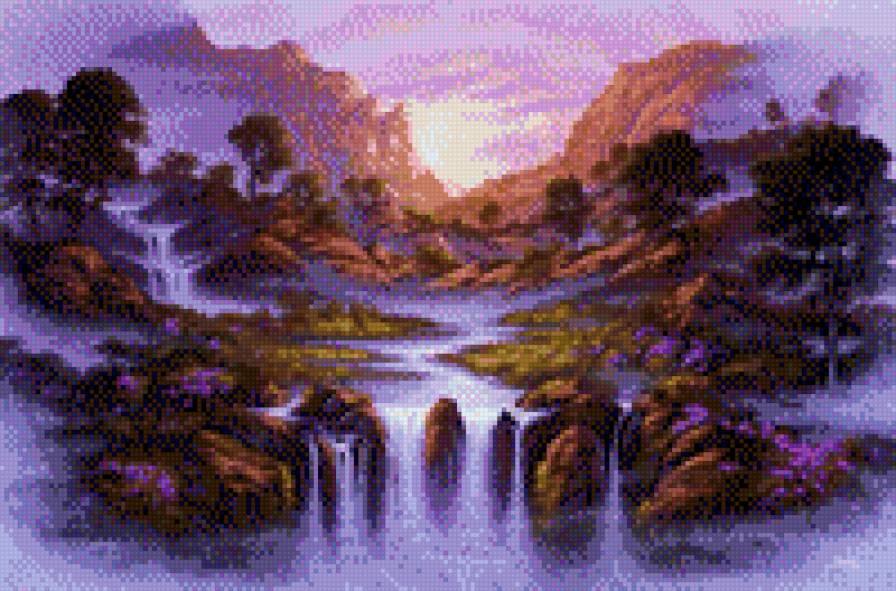 природа - водопад, природа - предпросмотр