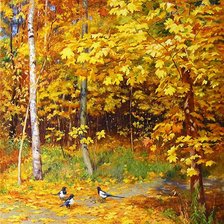 Gennadij Kiriczenko-Jesien w lesie