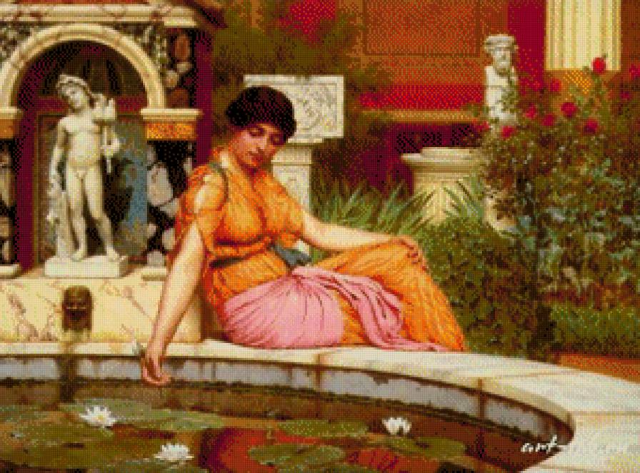 у фонтана - девушки - предпросмотр