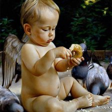 Схема вышивки «маленький ангелочек»