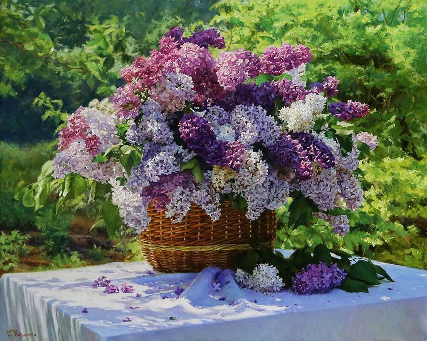 Gennadij Kiriczenko-Bzy - bzy, ziwopis, kwiaty - оригинал