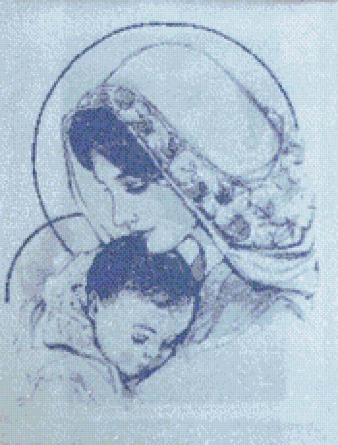 Мать с младенцем - дети, мать с младнцем, монохром - предпросмотр