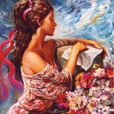 Схема вышивки «письмо от любимого»