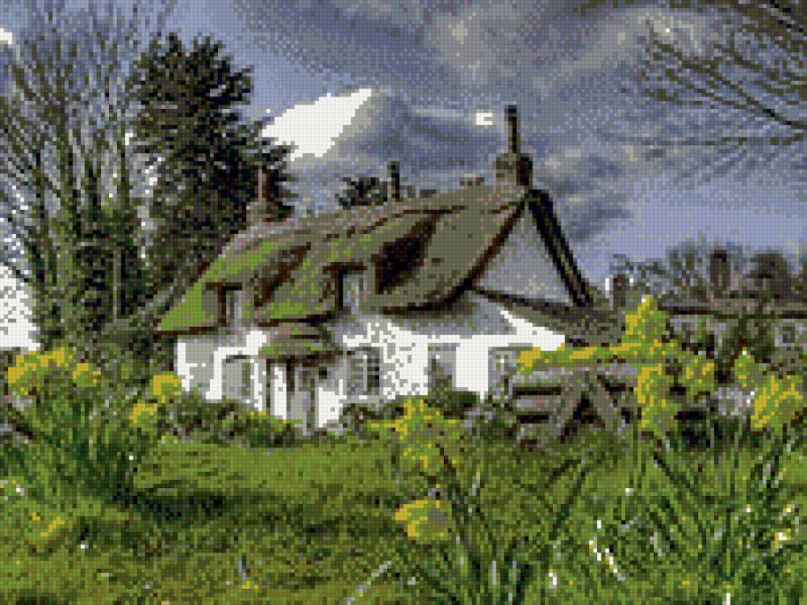 ДОМИК - пейзаж, лето, дом - предпросмотр