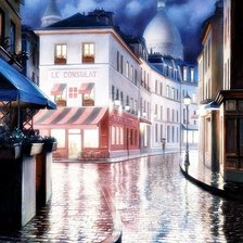 Схема вышивки «Мокрый асфальт»