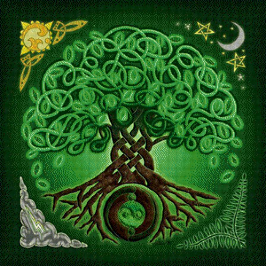 дерево - кельтский узор - предпросмотр