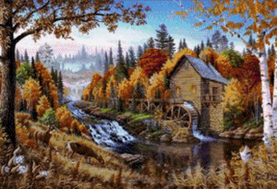 Осенний пейзаж - предпросмотр