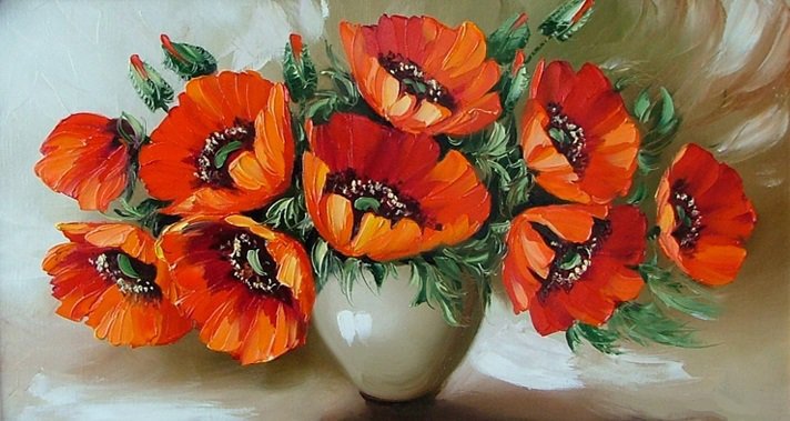 полевые цветы - ваза, цветы - оригинал