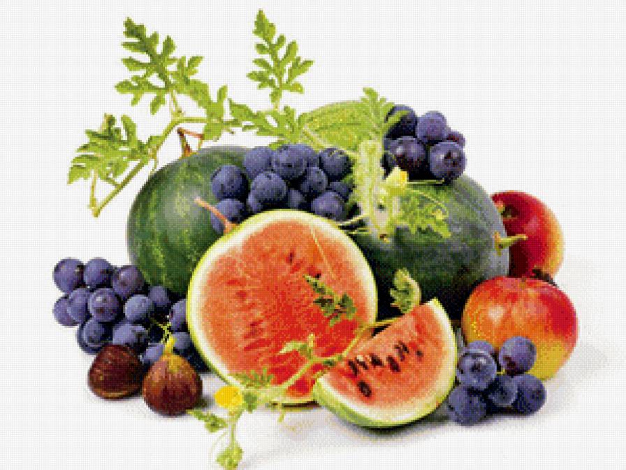 Натюрморт с арбузом 1 - натюрморт, арбуз - предпросмотр