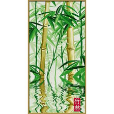 Оригинал схемы вышивки «Бамбук в воде» (№570706)