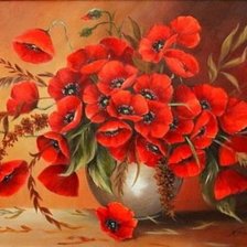 Схема вышивки «маки»