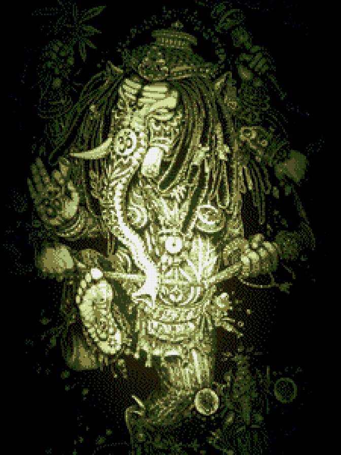 Ганеша - божество, индеец, харе, лотос, медитация, ганеша - предпросмотр