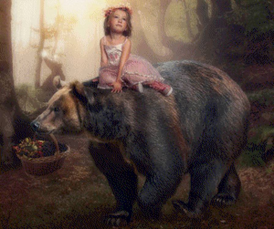 №571130 - животное, лес, медведь, ребенок - предпросмотр