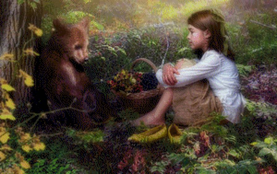 №571234 - медведь, ребенок, лес, животное - предпросмотр