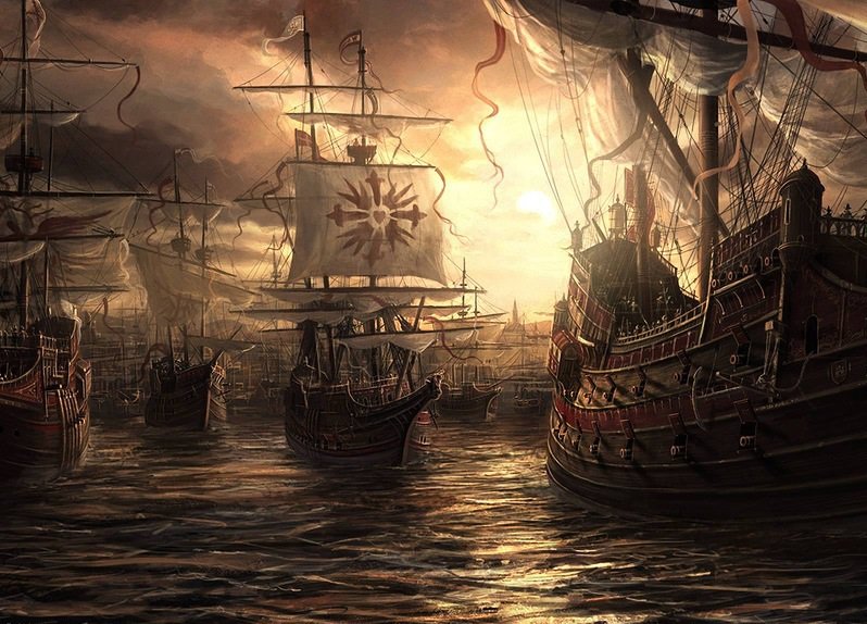 Корабли - порт, море, корабли - оригинал