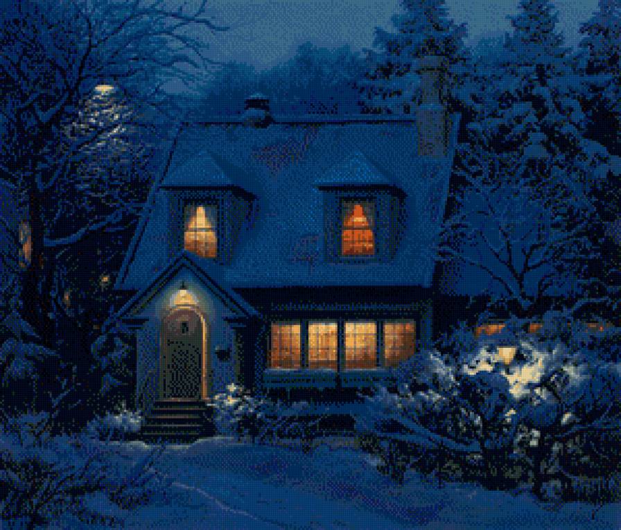 Зимний домик - предпросмотр