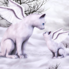 Схема вышивки «кошки»