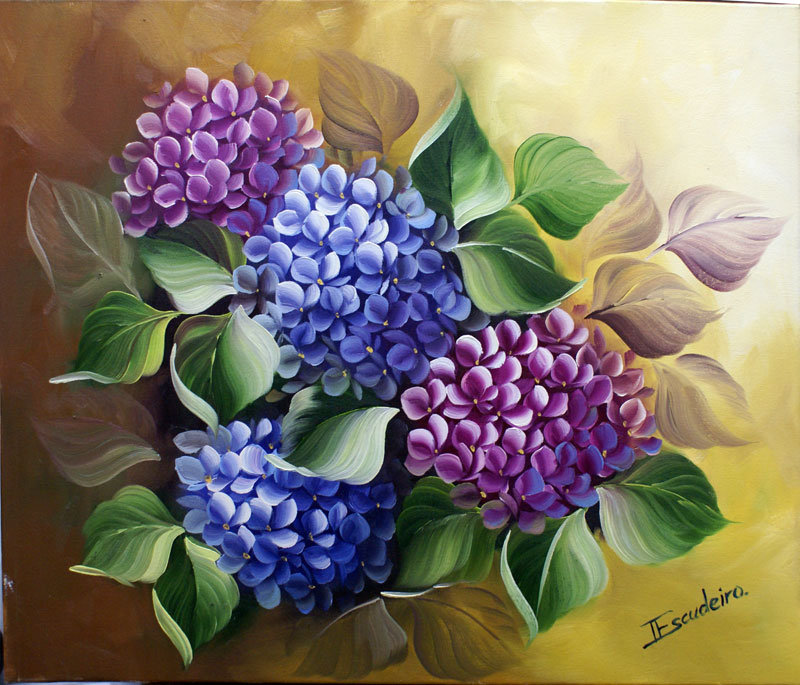 гортензия - картина цветы - оригинал