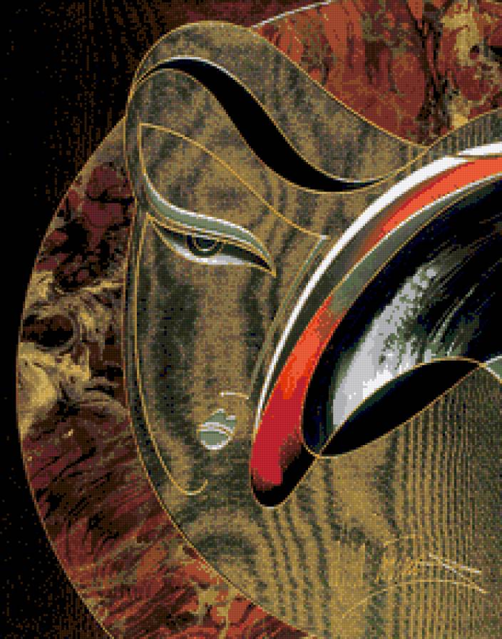 MARTIROS MANOUKIAN.Золотая аура - люди, девушка, дама, портрет, живопись - предпросмотр