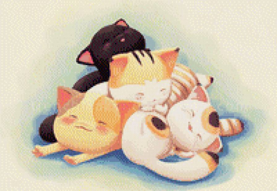 Котята - кошка, животные, милота - предпросмотр