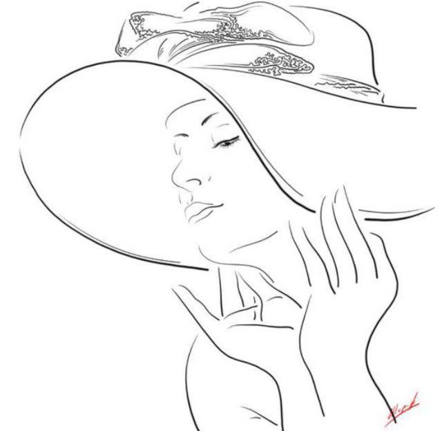 силуэт - девушки - оригинал