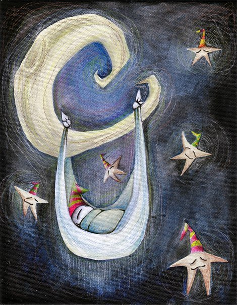 Звёздные луны 3 - сон, луна, звезды - оригинал