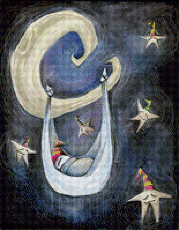 Звёздные луны 3 - звезды, сон, луна - предпросмотр