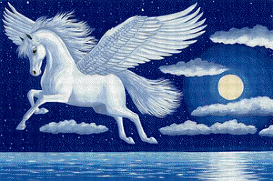 Пегас - конь, фэнтези, пегас - предпросмотр