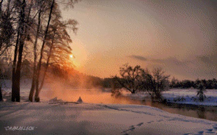 зима - пейзаж, природа, осень, зима - предпросмотр