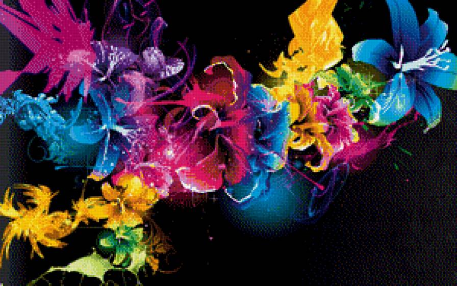 цветы абстракция - предпросмотр