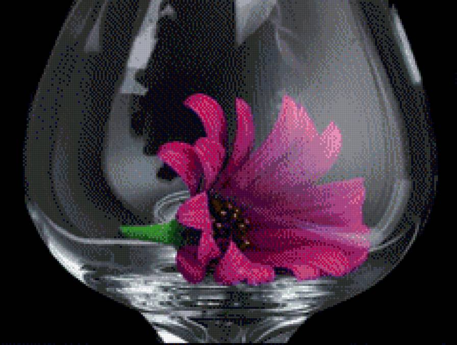 цветок в фужере - для кухни - предпросмотр