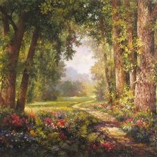 Схема вышивки «пейзаж»