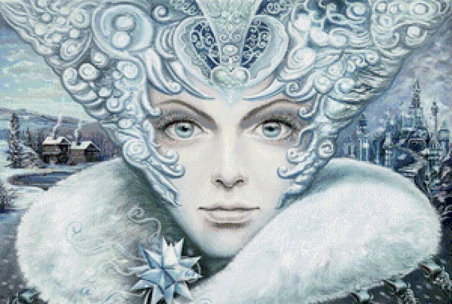 снежная королева - девушка, сказка, снег, зима, королева, женщина - предпросмотр