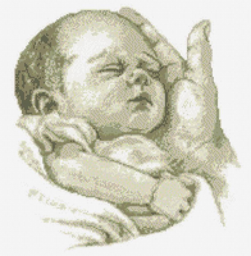 монохром - малыш, монохром - предпросмотр