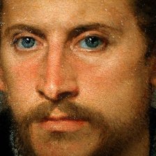 Схема вышивки «Портрет неизвестного с серыми глазами.Тициан»