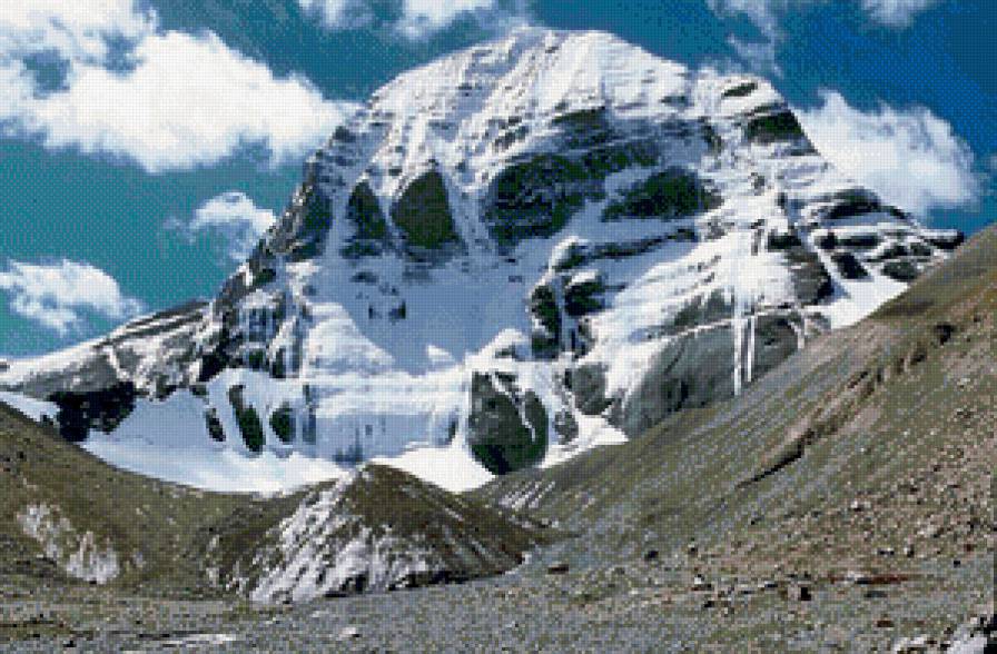 гора Кайлас в Тибете - горы, тибет, кайлас - предпросмотр