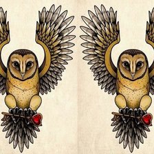 Схема вышивки «совушки»