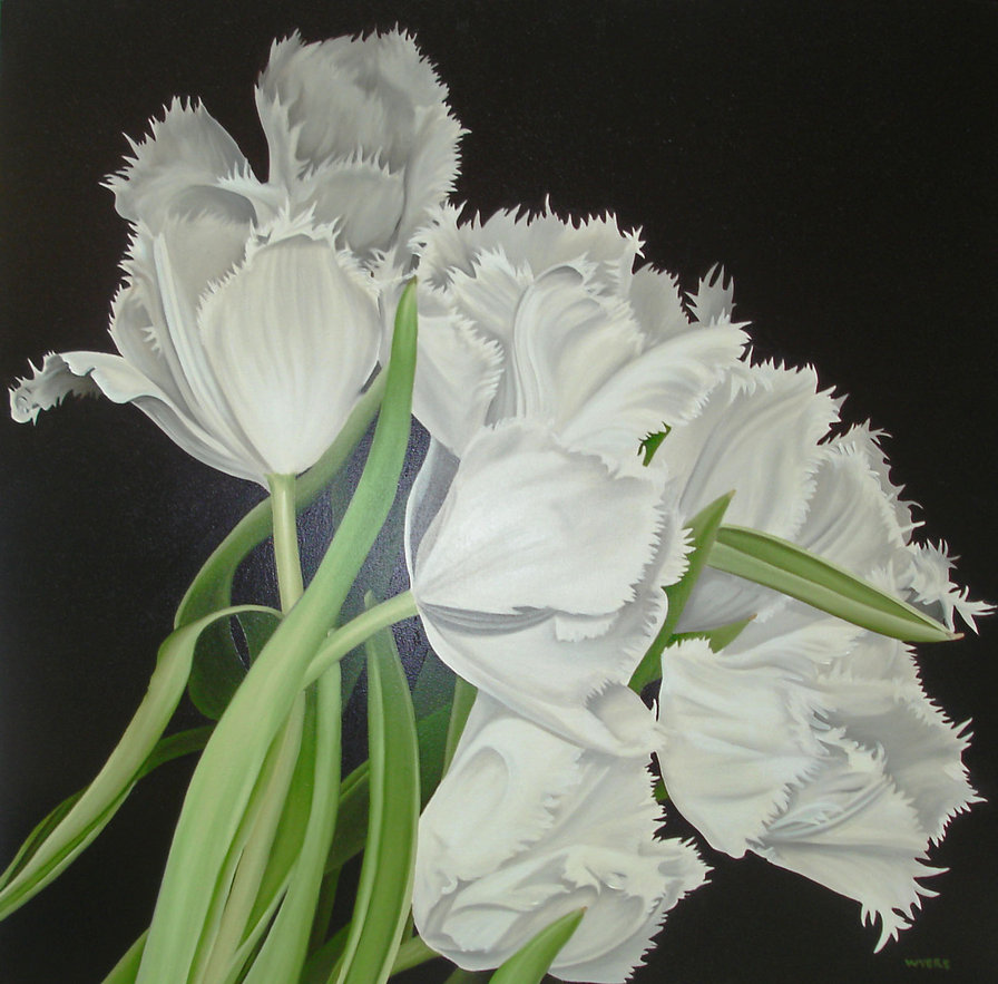 тюльпаны - картина цветы - оригинал