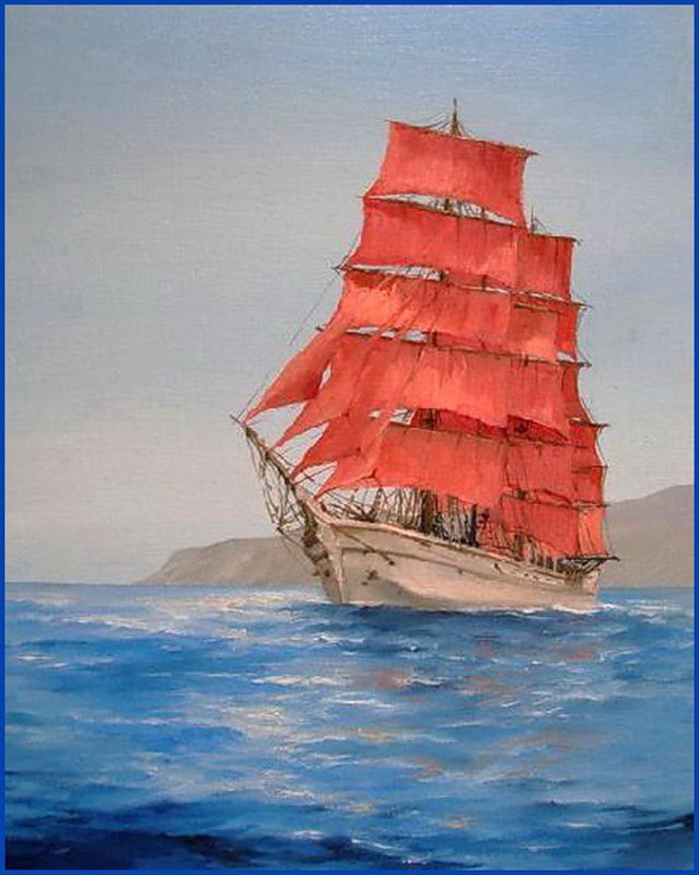 Алые паруса - морское путешествие, море, алые паруса, корабль - оригинал