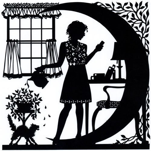 девушка и цветок - картина, девушка, черно белое, цветок - оригинал