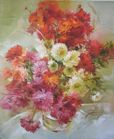 Homczik Anna-Kwiaty - kawiaty, astry - оригинал