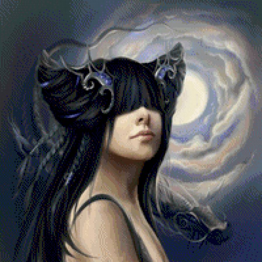 Незрячая - портал, волосы - предпросмотр