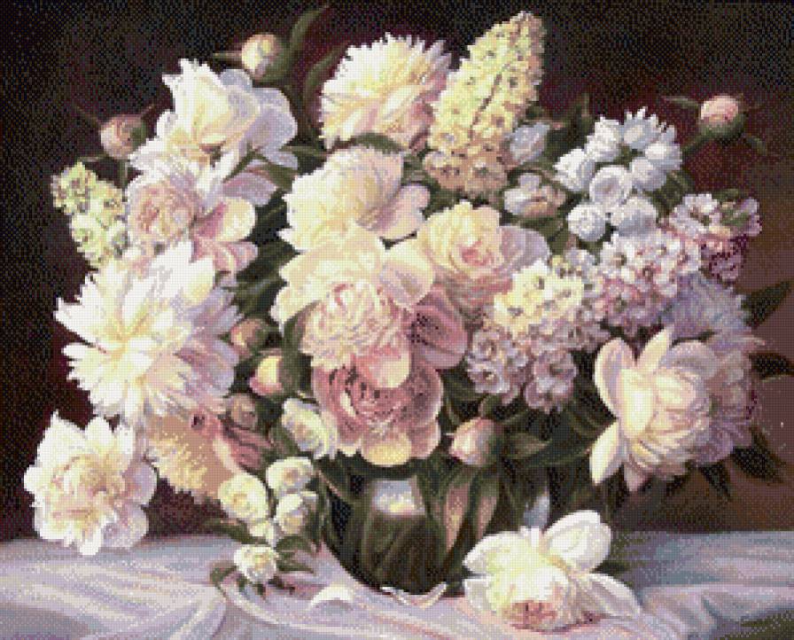 пионы - цветы, пионы, букет - предпросмотр