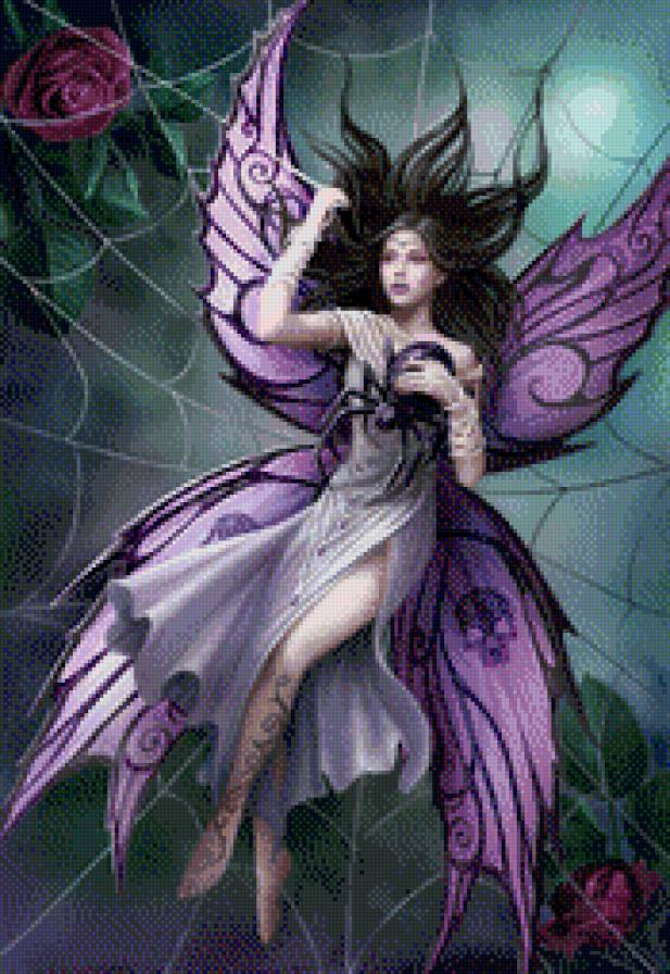 в плену - девушка, паук, паутина, фея - предпросмотр