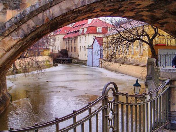 набережная - вода, набережная, мост, река - оригинал