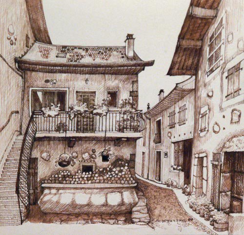 старый дом - город, здания, улица, дом - оригинал